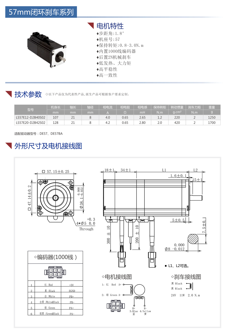 57閉環(huán)步進剎車電機