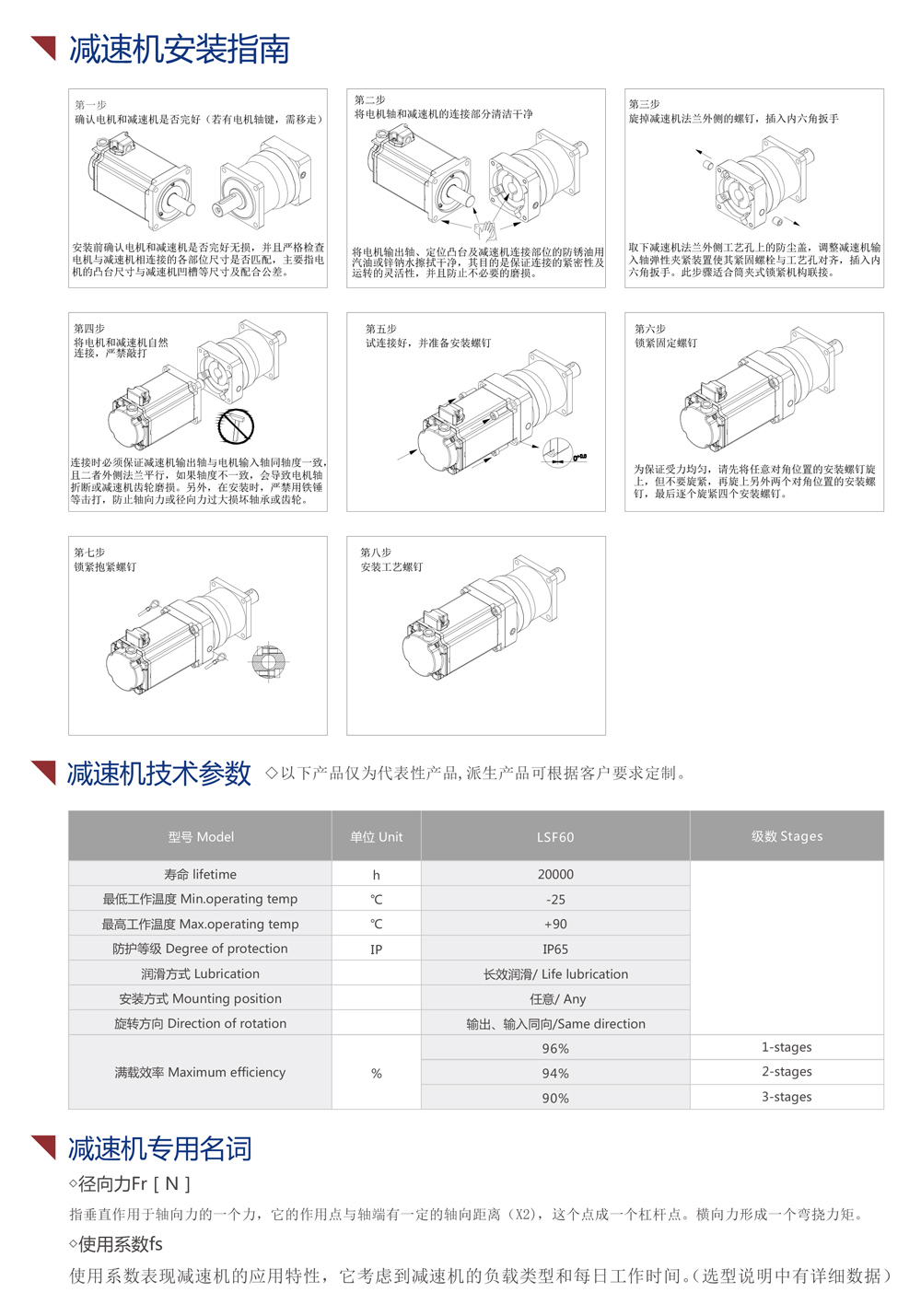 減速機參數(shù)